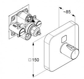 Термостат для душу Kludi Push вбудований хром 389010538