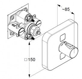 Термостат для душу Kludi Push вбудований хром 389110538
