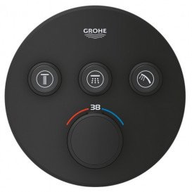 Термостат для душу прихованого монтажу Grohe Grohtherm SmartControl 3 виходу фантомний чорний 29508KF0