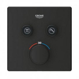 Термостат для душу прихованого монтажу Grohe Grohtherm SmartControl 2 фантомний чорний 102166KF00