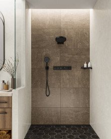 Термостат для душа скрытого монтажа Hansgrohe RainSelect 2 выхода черный матовый 15380670