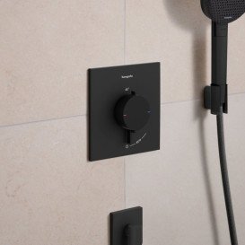 Термостат для душу прихованого монтажу Hansgrohe Ecostat Comfort E 1 споживач чорний матовий 33710670