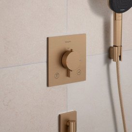Термостат для душу прихованого монтажу Hansgrohe Ecostat Comfort E 2 споживача бронза 33711140
