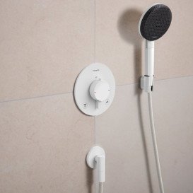 Термостат для душу прихованого монтажу Hansgrohe Ecostat Comfort S 2 споживача білий матовий 33715700