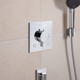 Термостат для душу прихованого монтажу Hansgrohe Ecostat Comfort E 2 споживача хром 33716000