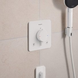 Термостат для душа скрытого монтажа Hansgrohe Ecostat Comfort Q 2 потребителя белый матовый 33717700