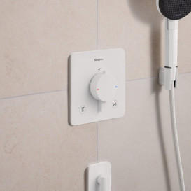 Термостат для душу прихованого монтажу Hansgrohe Ecostat Comfort Q 2 споживача білий матовий 33717700