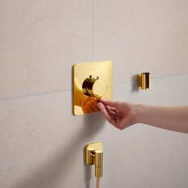 Термостат для душу прихованого монтажу Hansgrohe Ecostat Comfort Q 2 споживача золото 33717990