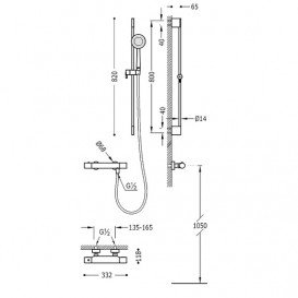 Термостат для душу Tres Max-Tres з ручним душем хром 06216402