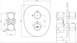 Термостат для душу Villeroy & Boch Antao вбудований хром TVS11100100061