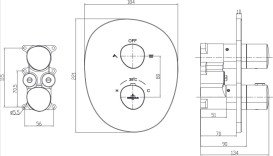 Термостат для душу Villeroy & Boch Antao вбудований хром TVS11100200061