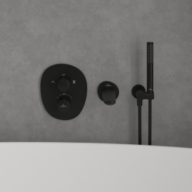 Термостат для душу Villeroy & Boch Antao вбудований матовий чорний TVS111002000K5