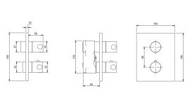 Термостат для душа Villeroy & Boch Universal Taps & Fittings встраиваемый хром TVD00000100061
