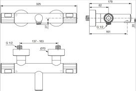 Термостат для ванной Villeroy & Boch Universal Showers двухвентильный хром TVS00003500061