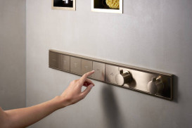 Термостат скрытого монтажа Hansgrohe RainSelect 5 потребителей шлифованная бронза 15384140