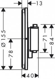 Термостат скрытого монтажа Hansgrohe ShowerSelect Comfort S 2 потребителя со встроенной защитной комбинацией EN1717 матовый черный 15556670