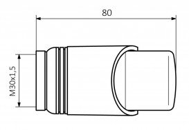 Термостатична головка Terma Noble чорний матовий TGGCM002