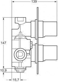 Термостатический смеситель для душа Hansa Therm с внутренней частью латунь хром 0807 0101