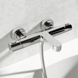 Термостатичний змішувач для ванни Ravak Termo 300 TE 023.00 / 150 двухвентильний латунь хром X070097