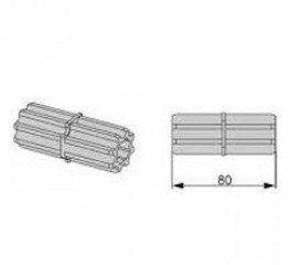 Торцевое соединение профиля Tece Teceprofil нержавеющая сталь черный 9010009