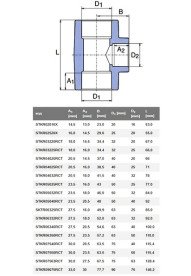 Тройник с переходом Ekoplastik 63х50х63 мм полипропилен STKR06350RCT