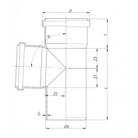 Тройник соединительный для наружной канализации Ostendorf KGEA 87° DN 200/200 ПВХ 223400-09