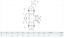 Тройник Viega Prestabo 1117.2 28хRp1х28 нелегированная сталь 688134