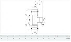 Трійник Viega Prestabo 1117.2 28хRp1х28 нелегированная сталь 558949
