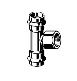 Тройник Viega Sanpress Inox G 0217.2 с SC‑Contur 42хRp½х42 нержавеющая сталь 486723