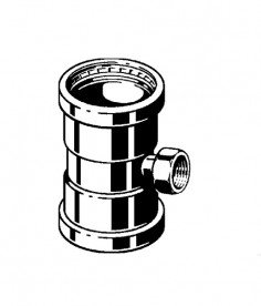 Тройник Viega Sanpress Inox G 0217.2XL с SC‑Contur 76,1хRp2х76,1 нержавеющая сталь 578459