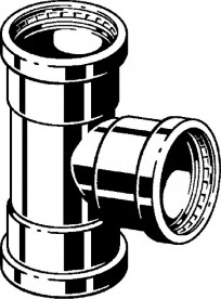 Тройник Viega Sanpress Inox G 0218XL с SC‑Contur d76,1хd76,1хd76,1 нержавеющая сталь 578213