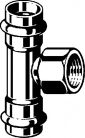 Тройник Viega SeaPress 0317.5 54х¾NPTх54 сплав CuNiFe 90/10 461096