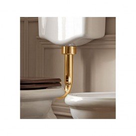 Труба для подключения низкого бачка Kerasan Retro/Waldorf золото 750491