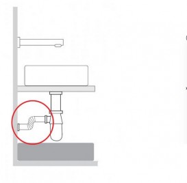 Труба для сифона Tres 30 см гибкая гофрированная хром 913463330