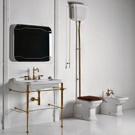 Труба зливна для високого бачка Kerasan Waldorf / Retro бронза 754793