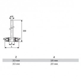 Трубка для подключения радиаторов Tece TECElogo Т-образная 16х15 мм 8740403