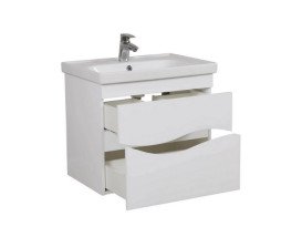 Тумба Аквародос Альфа 65 см с раковиной Frame ДСП/МДФ белый АР000040170