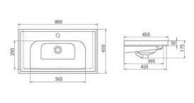 Тумба Аквародос Альфа 80 см с раковиной Frame ДСП/МДФ белый АР000040171