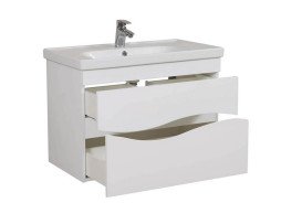 Тумба Аквародос Альфа 80 см с раковиной Frame ДСП/МДФ белый АР000040171