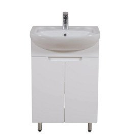 Тумба Аквародос Квадро 55 см с раковиной Нова ДСП/МДФ белый АР000040314