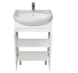 Тумба Аквародос Квадро 55 см с раковиной Нова ДСП/МДФ белый АР000040314