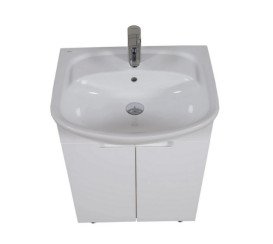 Тумба Аквародос Квадро 55 см с раковиной Нова ДСП/МДФ белый АР000040314