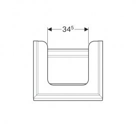 Тумба для раковини Geberit Citterio з одним висувним ящиком ДСП бежеве глянцеве скло/бежевий дуб 500.556.JI.1