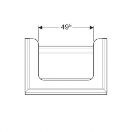 Тумба для раковини Geberit Citterio з одним висувним ящиком ДСП бежеве глянцеве скло/бежевий дуб 500.557.JI.1