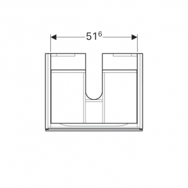 Тумба для раковины Geberit Xeno² с одним выдвижным ящиком ДСП серый/матовое покрытие 500.505.00.1