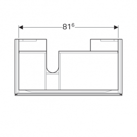 Тумба для раковини Geberit Xeno² з полицею і одним висувним ящиком ДСП білий/високоглянцевий покриття 500.513.01.1