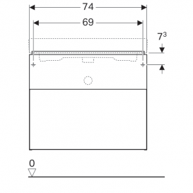 Тумба для раковины Geberit iCon с двумя выдвижными ящиками ДСП натуральный дуб/меламин древесная структура 841377000