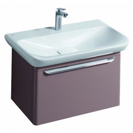 Тумба для раковини Geberit myDay з одним висувним ящиком ДСП сіро-коричневий/високоглянцеве покриття Y824081000