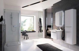 Тумба для раковины Geberit myDay с одним выдвижным ящиком ДСП/МДФ белый/высокоглянцевое покрытие 824100000