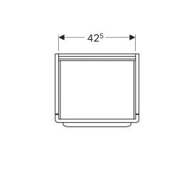 Тумба для раковини Geberit myDay з одним висувним ящиком ДСП/МДФ білий/високоглянцеве покриття Y824060000